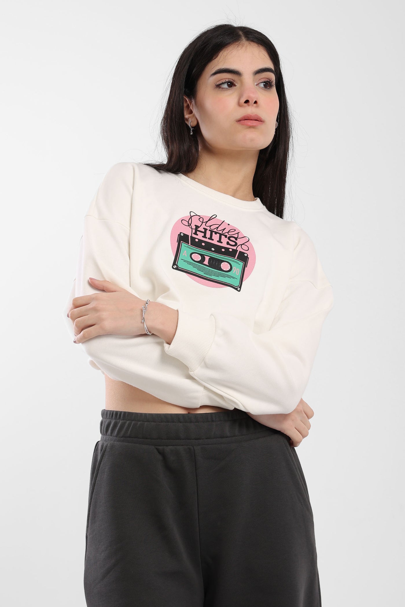 Sweatshirt - Cropped Design - Front Print