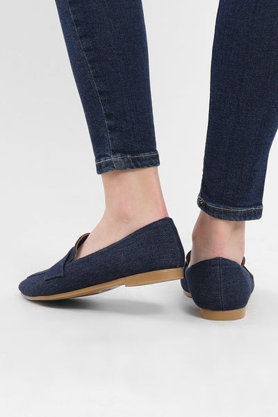 Luxe Look Loafers - Navy