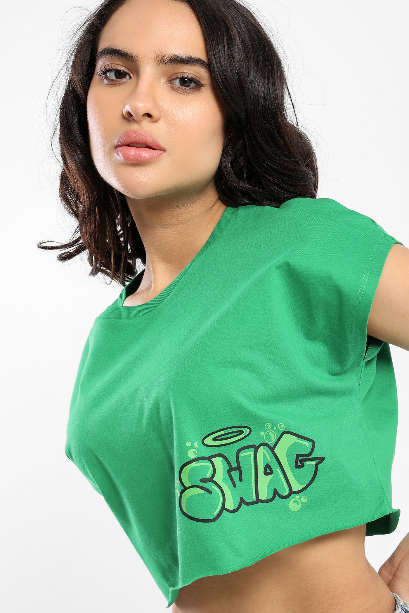T-Shirt - "Swag"  Print - Cropped
