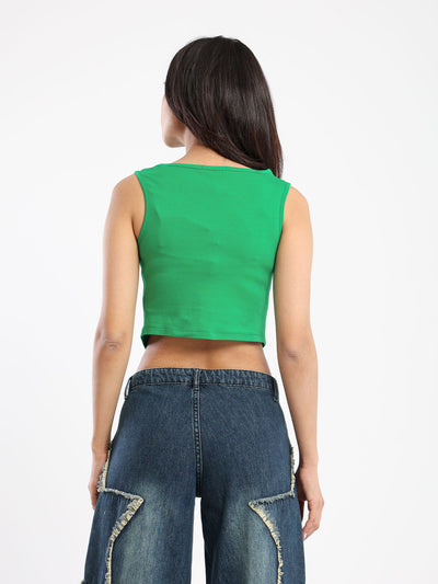 Top - Sleeveless - Cropped