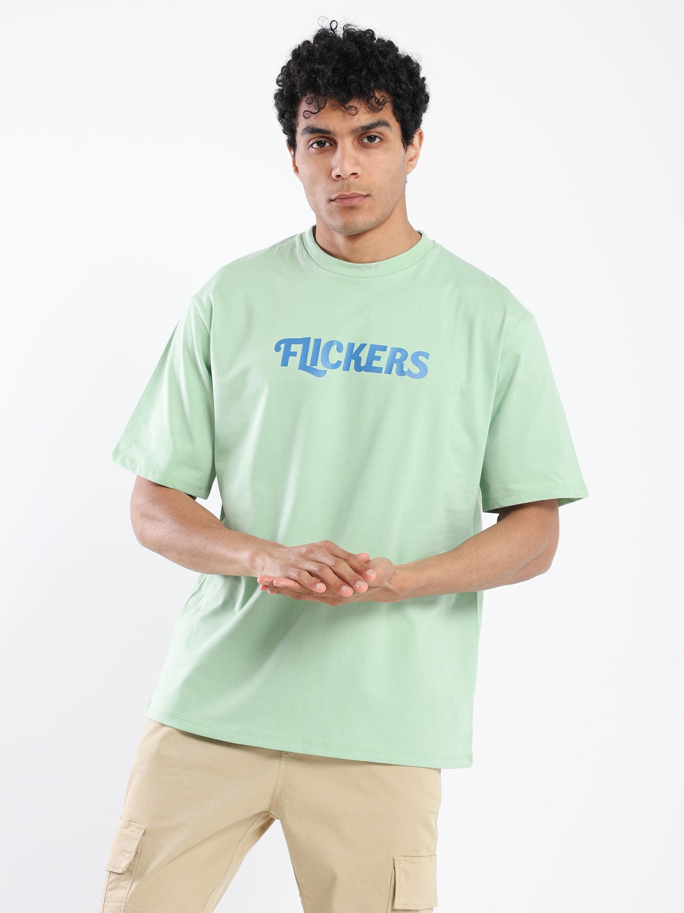 T-Shirt - "Flickers" Print - Oversized