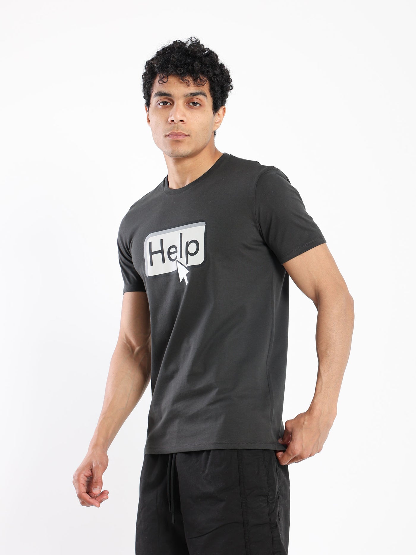 T-Shirt - "Help" Front Text Print