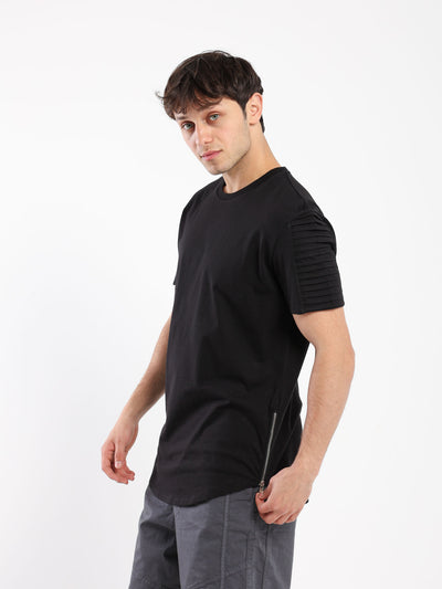 T-Shirt - Long Fit - Pleated Shoulders