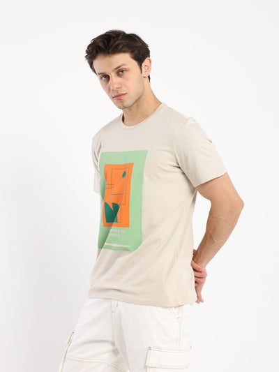 T-Shirt - Regular Fit - Abstract Front Print