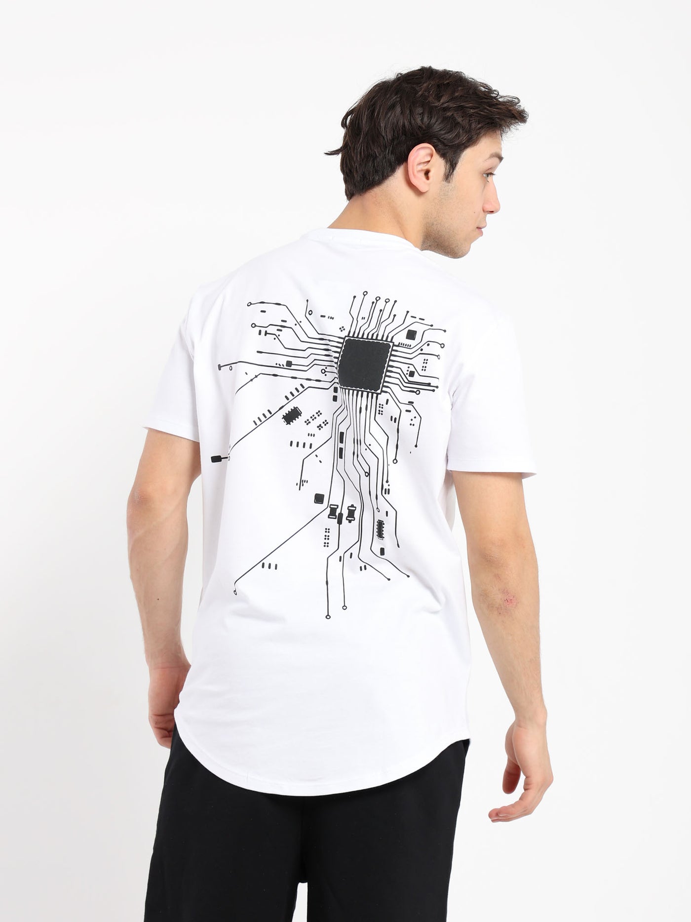 T-Shirt - "Network" Back Print - Long Fit