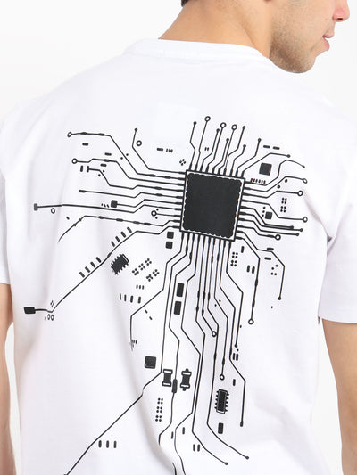 T-Shirt - "Network" Back Print - Long Fit