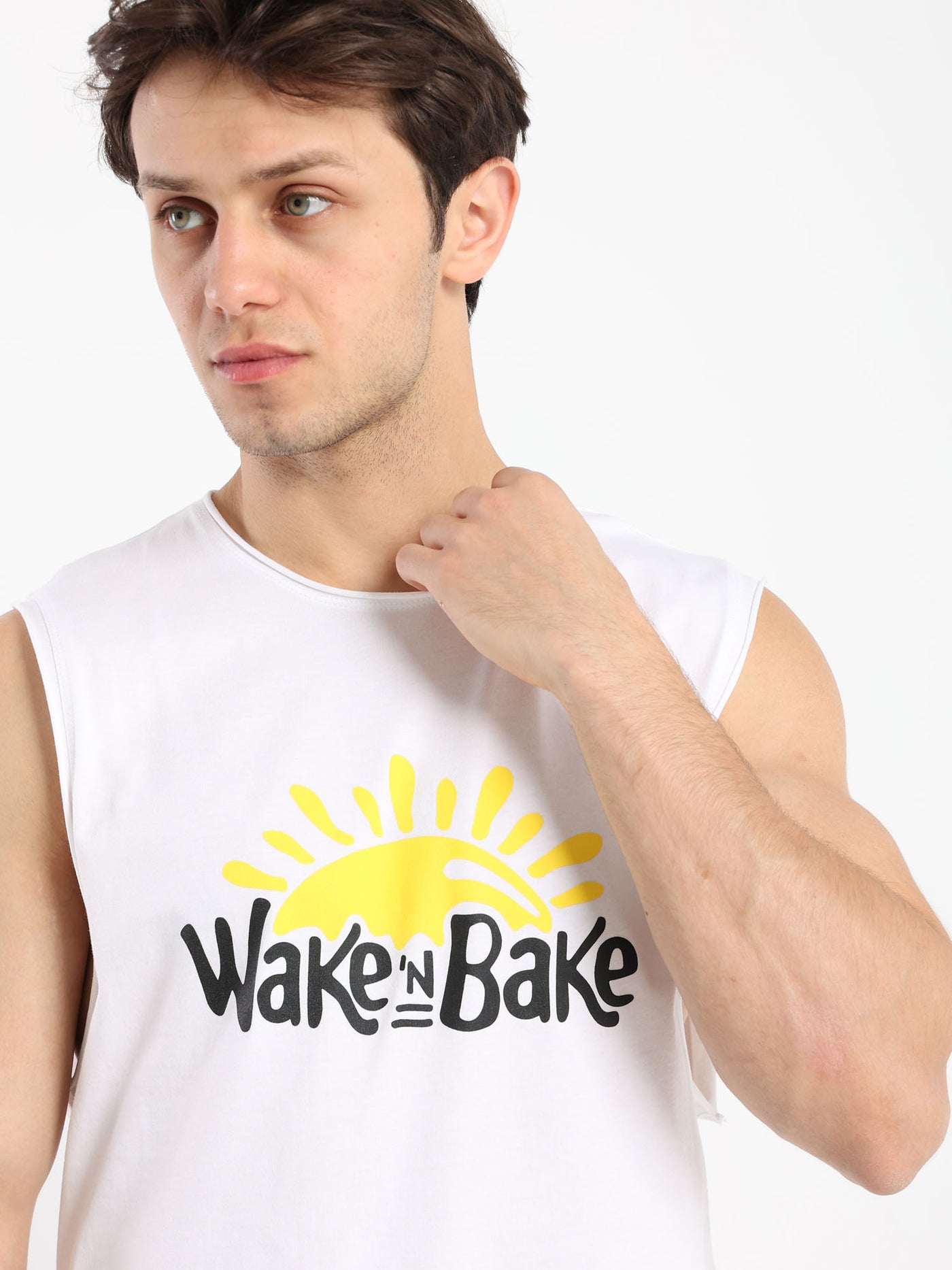 T-Shirt - Unfinished Details - "Wake N Bake" Front Print