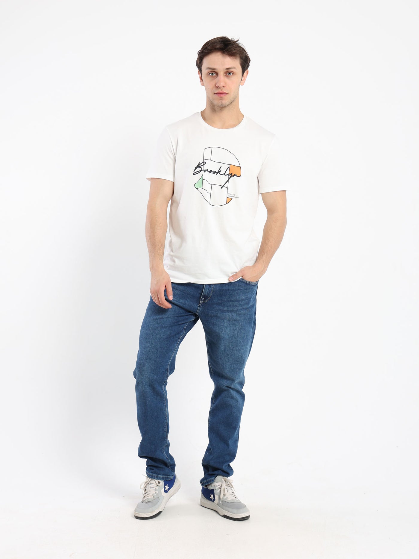 T-Shirt - "Brooklyn" Print - Regular Fit