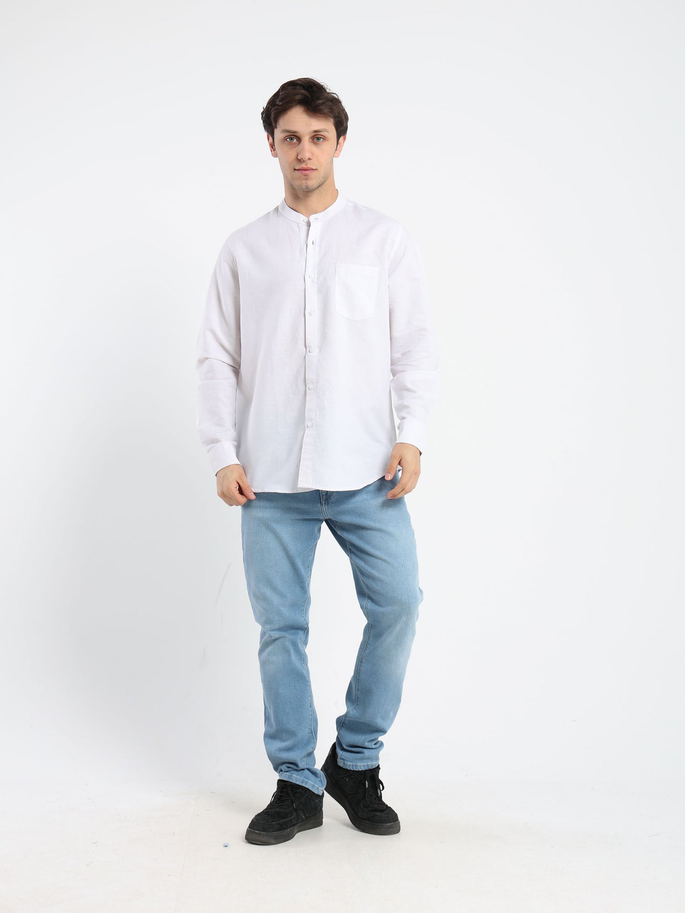 Grandad Shirt - Long Sleeves - Solid