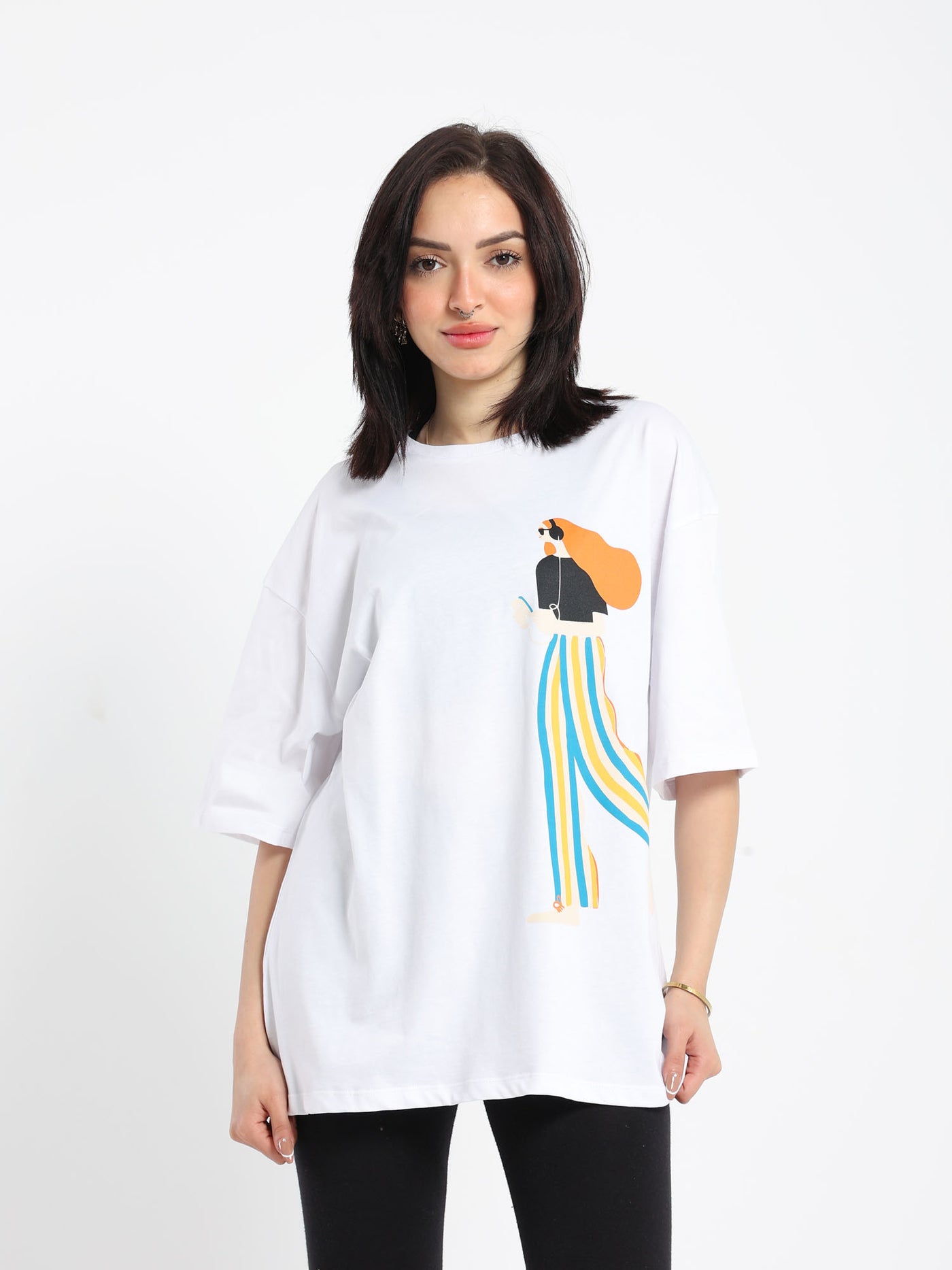 T-Shirt - Flock Print - Oversized