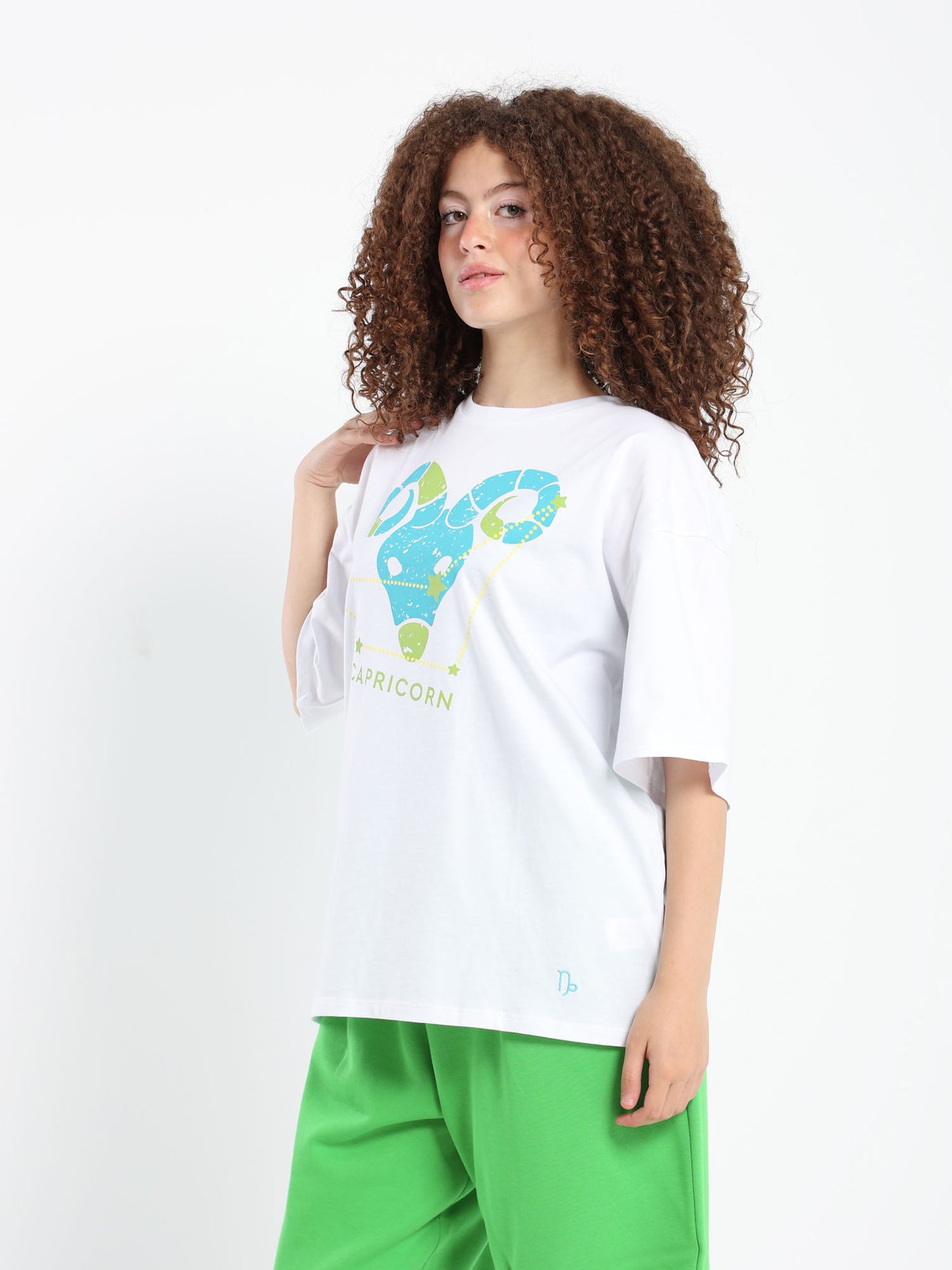 T-Shirt - "Capricorn" Print - Short Sleeves