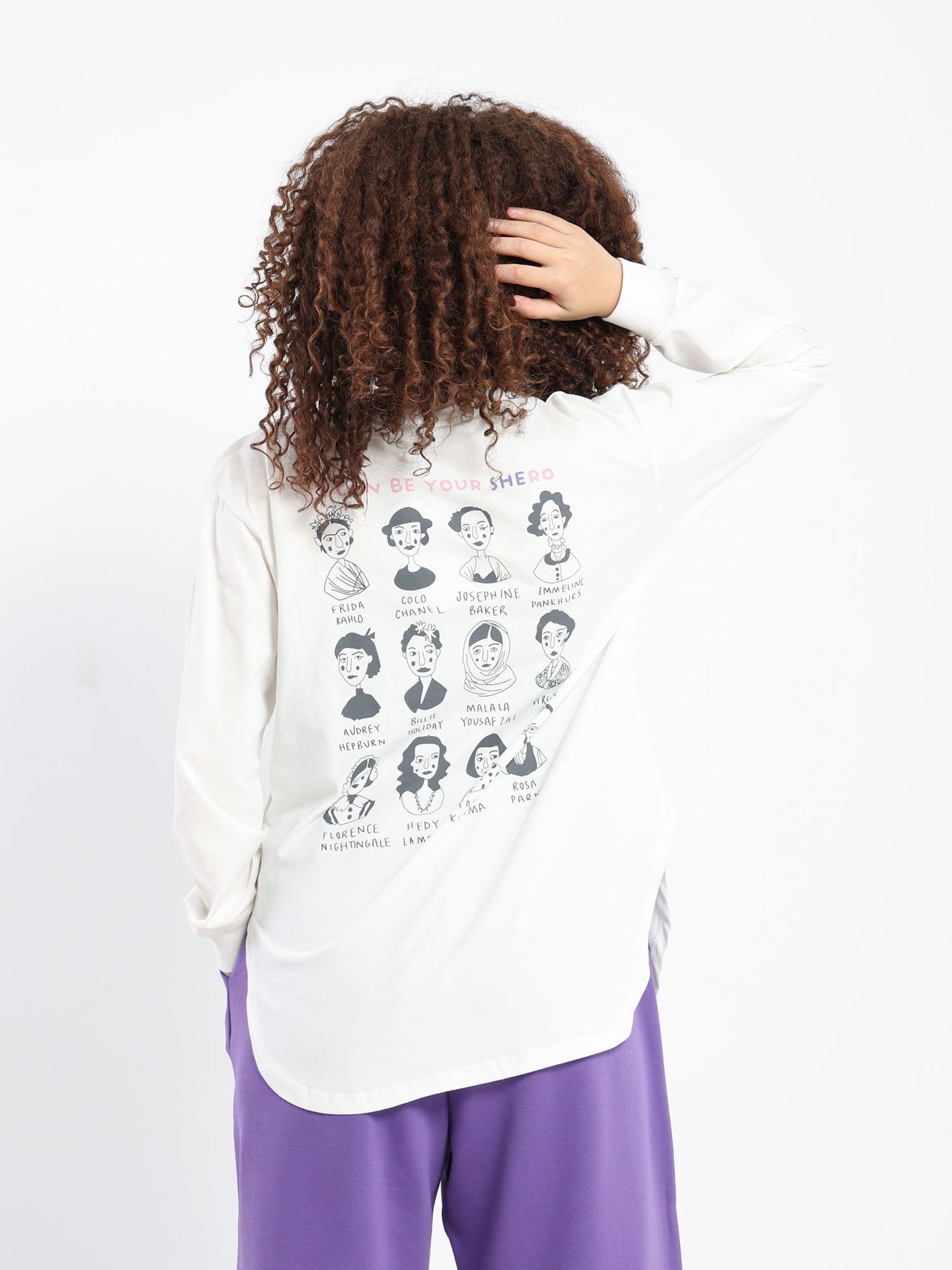 T-Shirt - "  I Can Be Your Shero" Print - Long  Sleeves