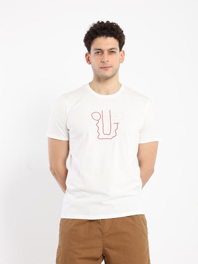 T-Shirt Regular Abstract Shapes And Embo