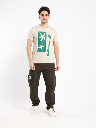 T-Shirt -  Minimal Shapes Print - Short Sleeves