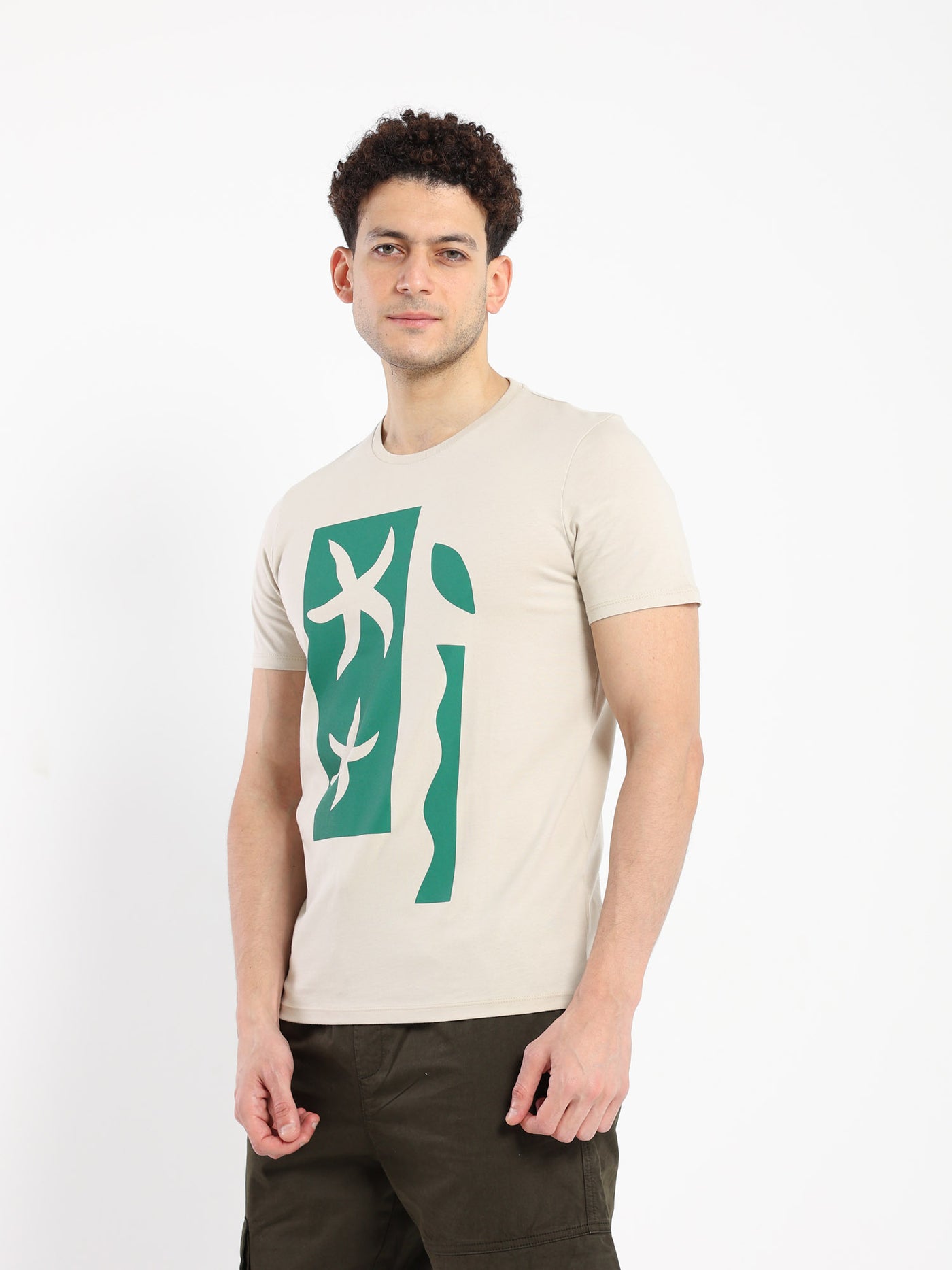 T-Shirt Regular Minimal Shapes Print 2