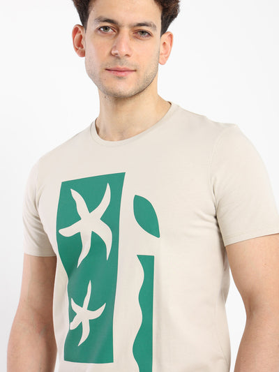 T-Shirt -  Minimal Shapes Print - Short Sleeves