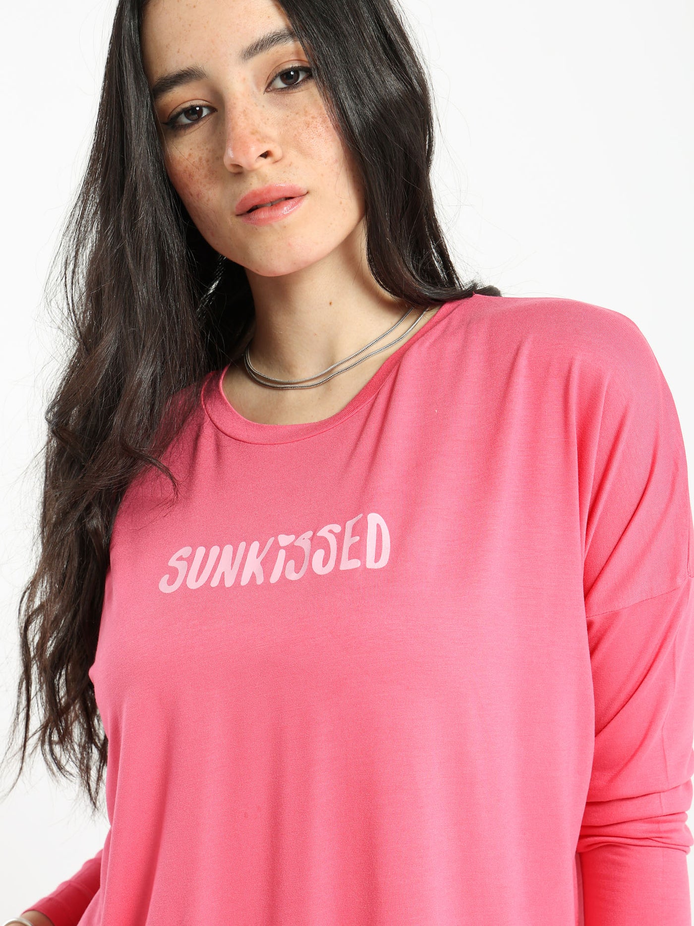 T-Shirt - "Sunkissed" Front Print - High Low