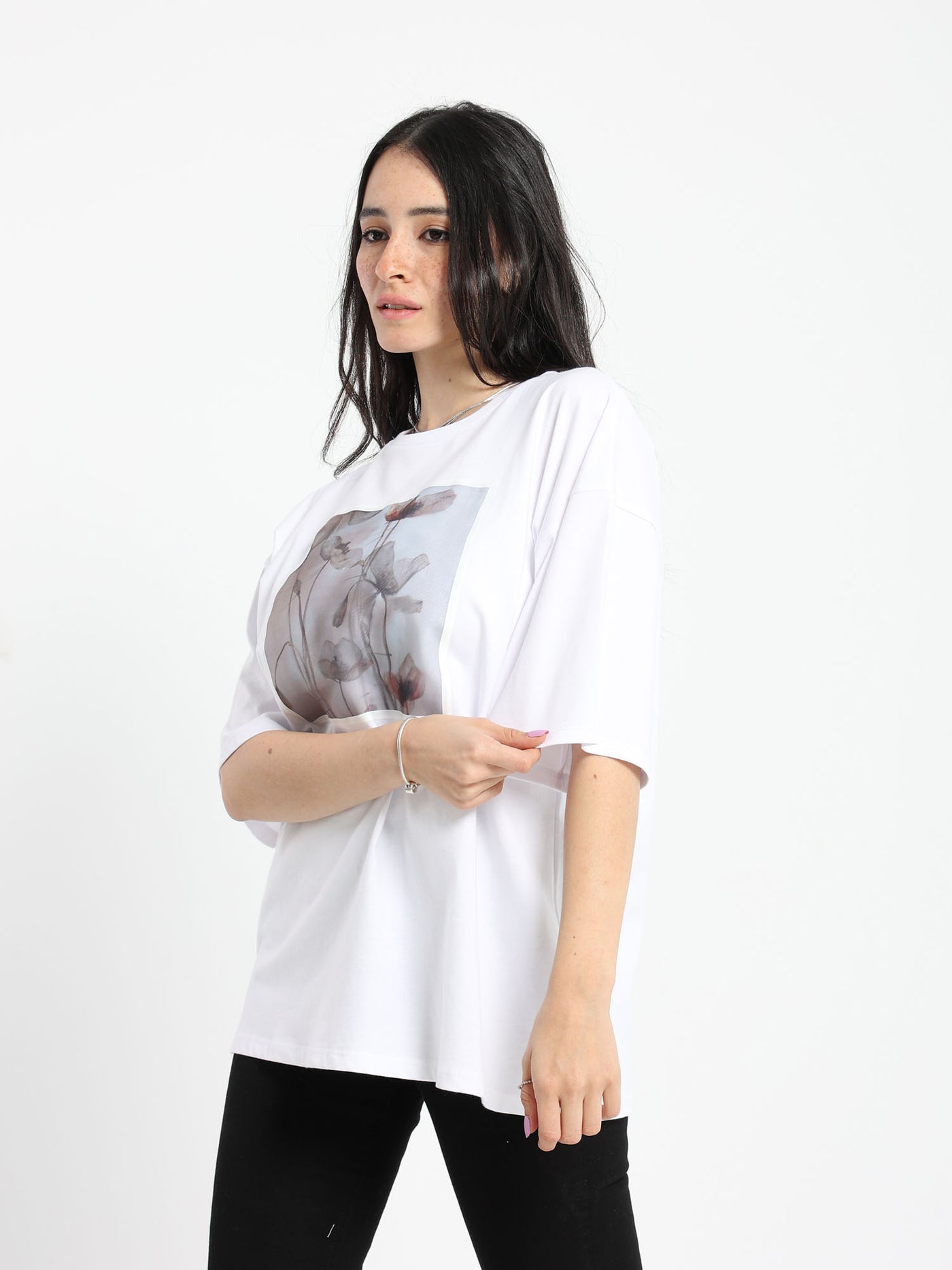 T-Shirt - Organza Print - Oversized