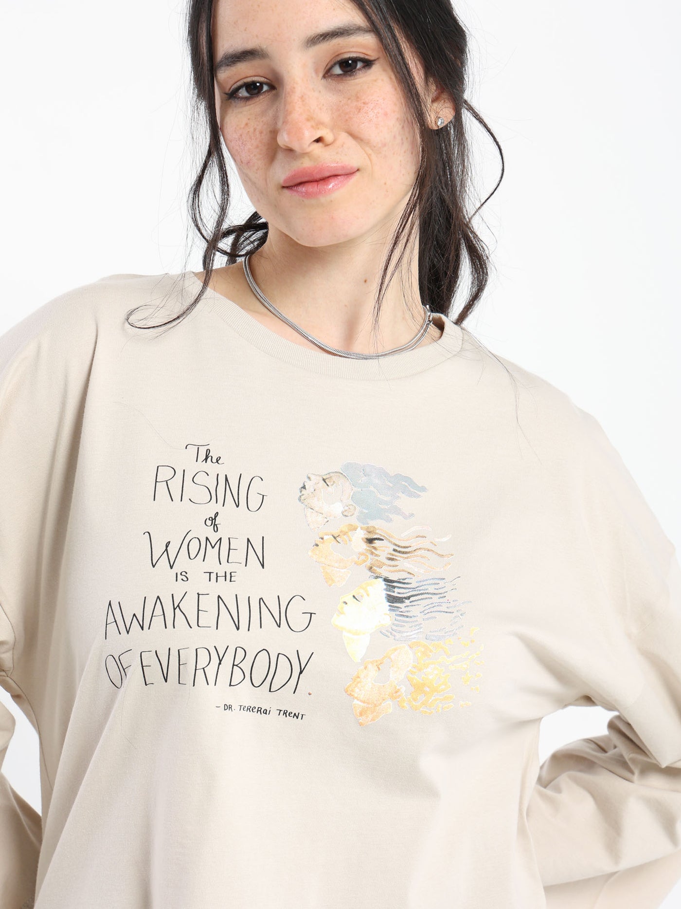 T-Shirt - Girls Faces with Text - Bell Sleeves