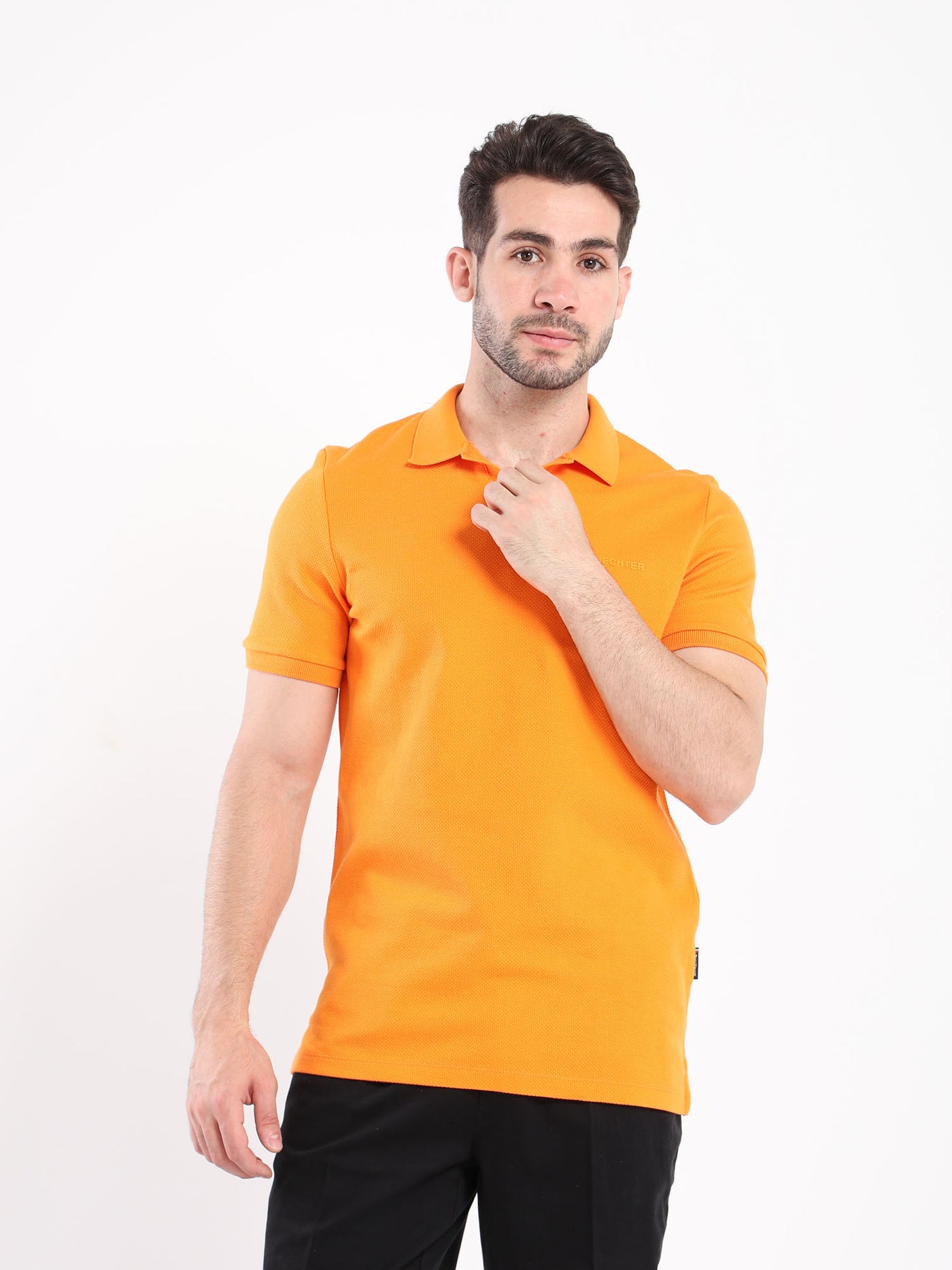Polo Shirt - Structure With Open Placket