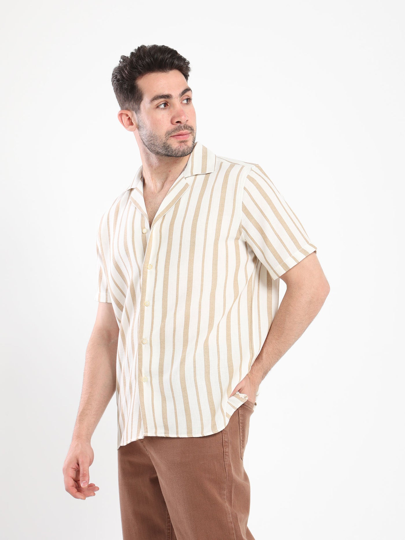 Shirt - Irregular Striped - Linen