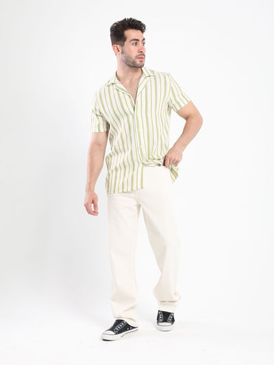 Shirt - Irregular Striped - Linen