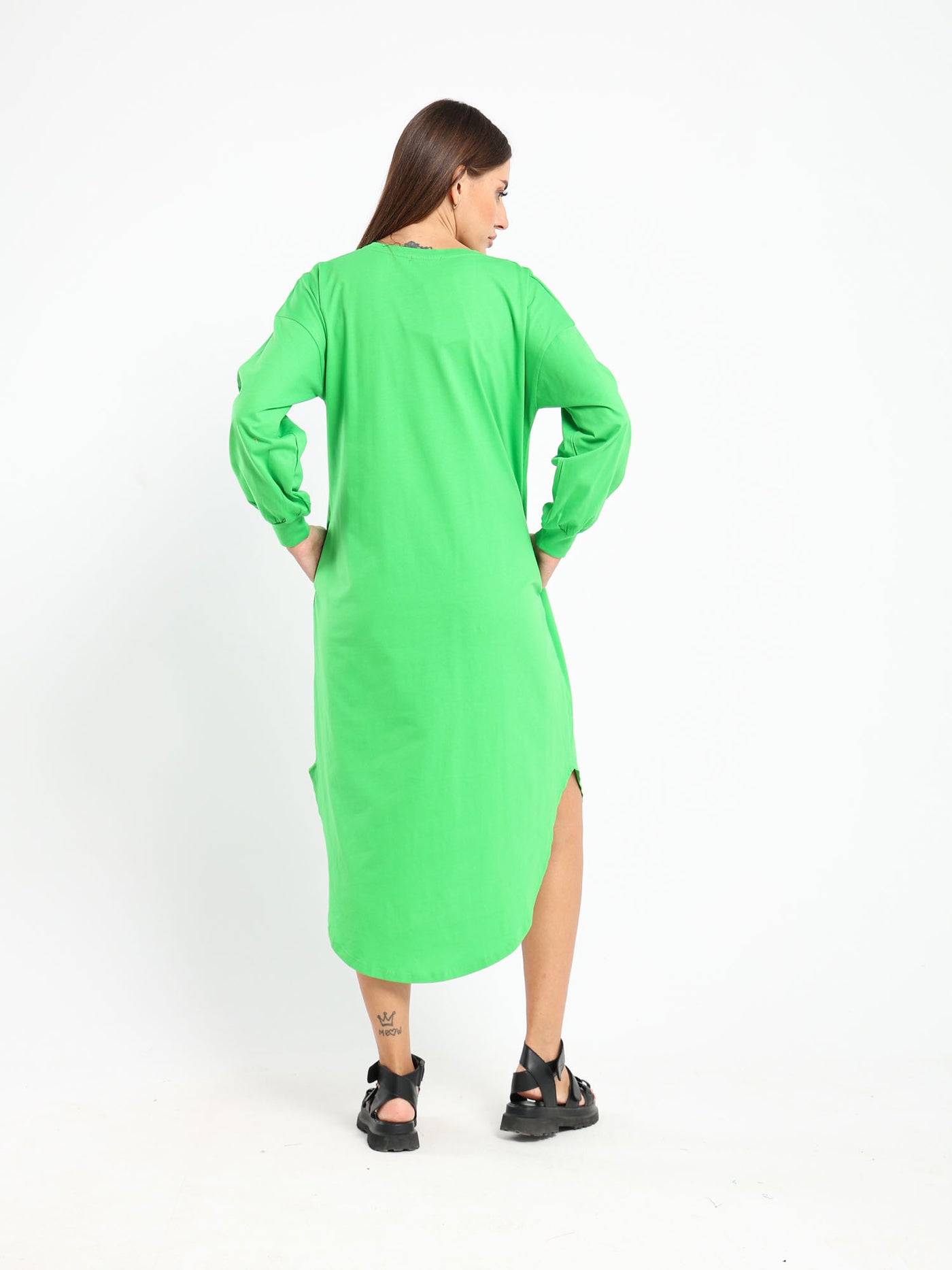 Dress - Long Sleeve - Round Hem