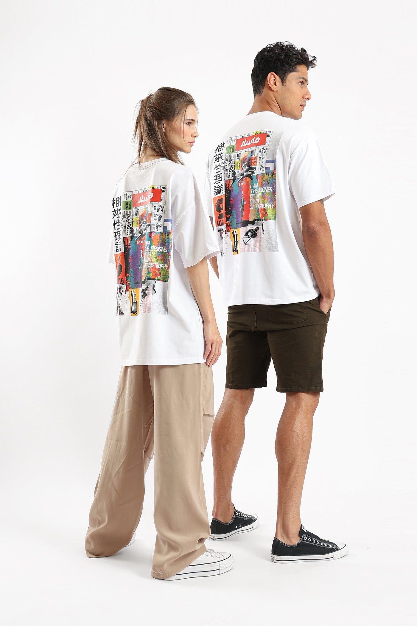 Unisex T-Shirt - Oversized - Hustler Theme Back Print