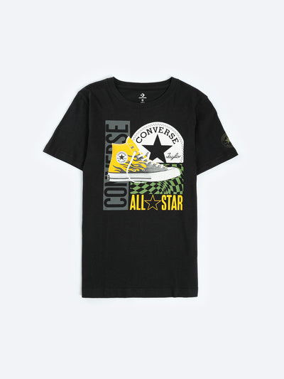 Converse Kids Boys Printed Half Sleeves T-Shirt