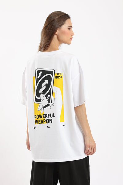 Unisex T-Shirt - Oversized - "Powerful Weapon" Back Print