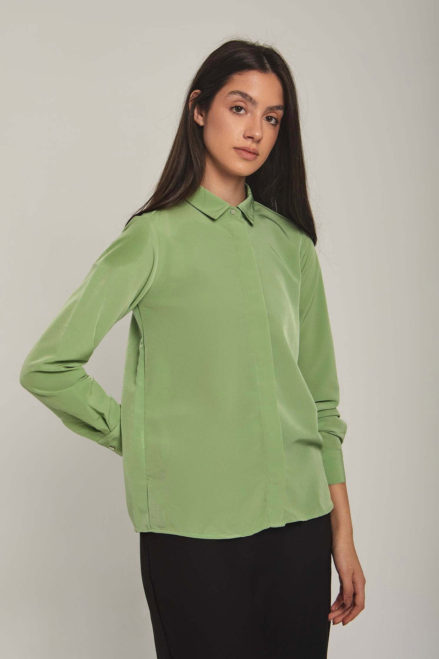 Shirt - Plain Pattern - Long Sleeves