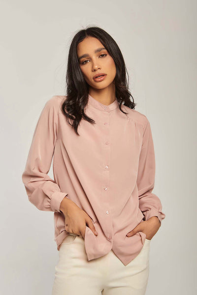 Blouse - Long Sleeves - Buttons Closure