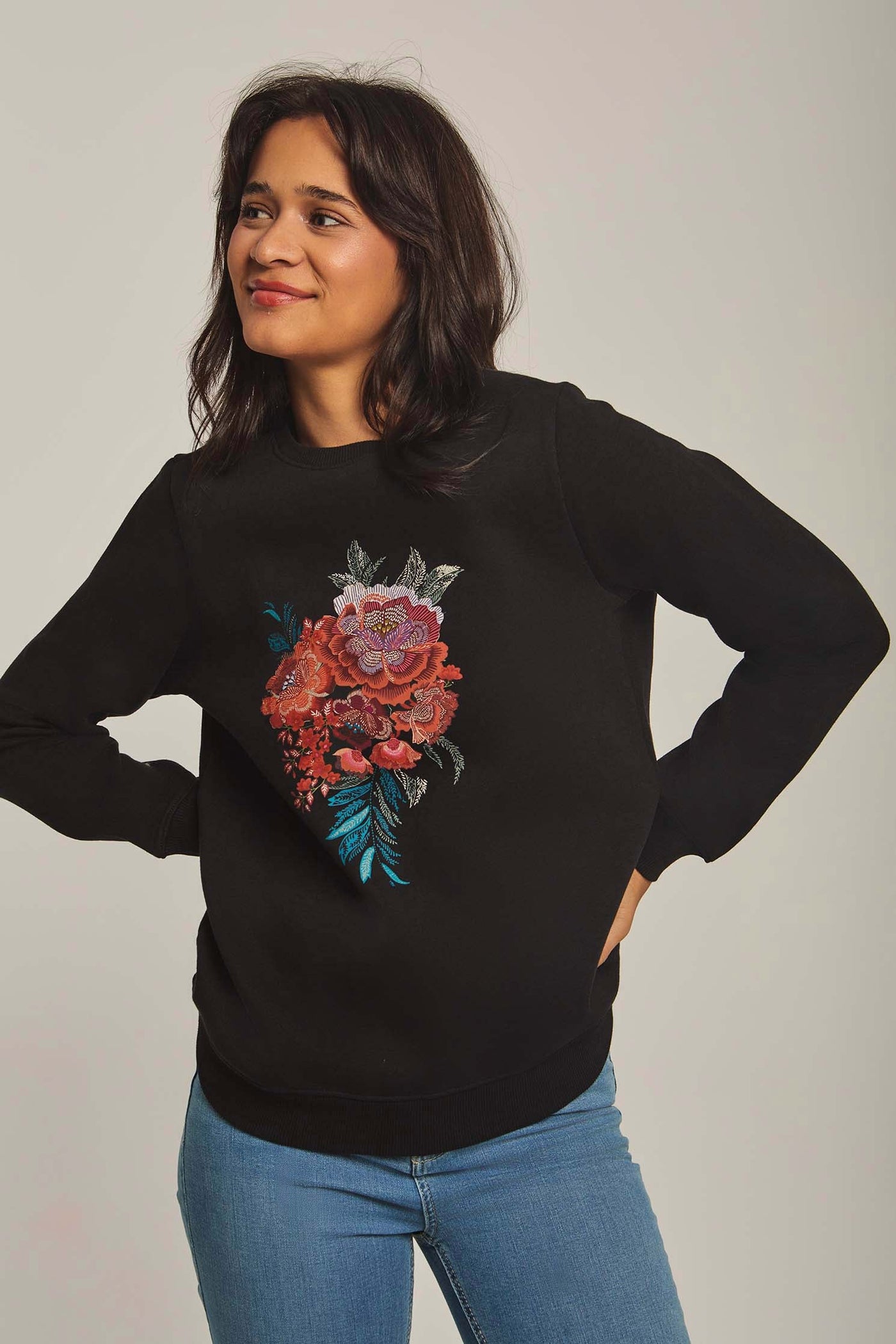 Sweatshirt - Floral - Printed