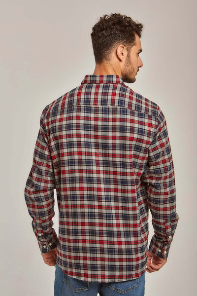 Shirt - Checkered - Turn Down Neck