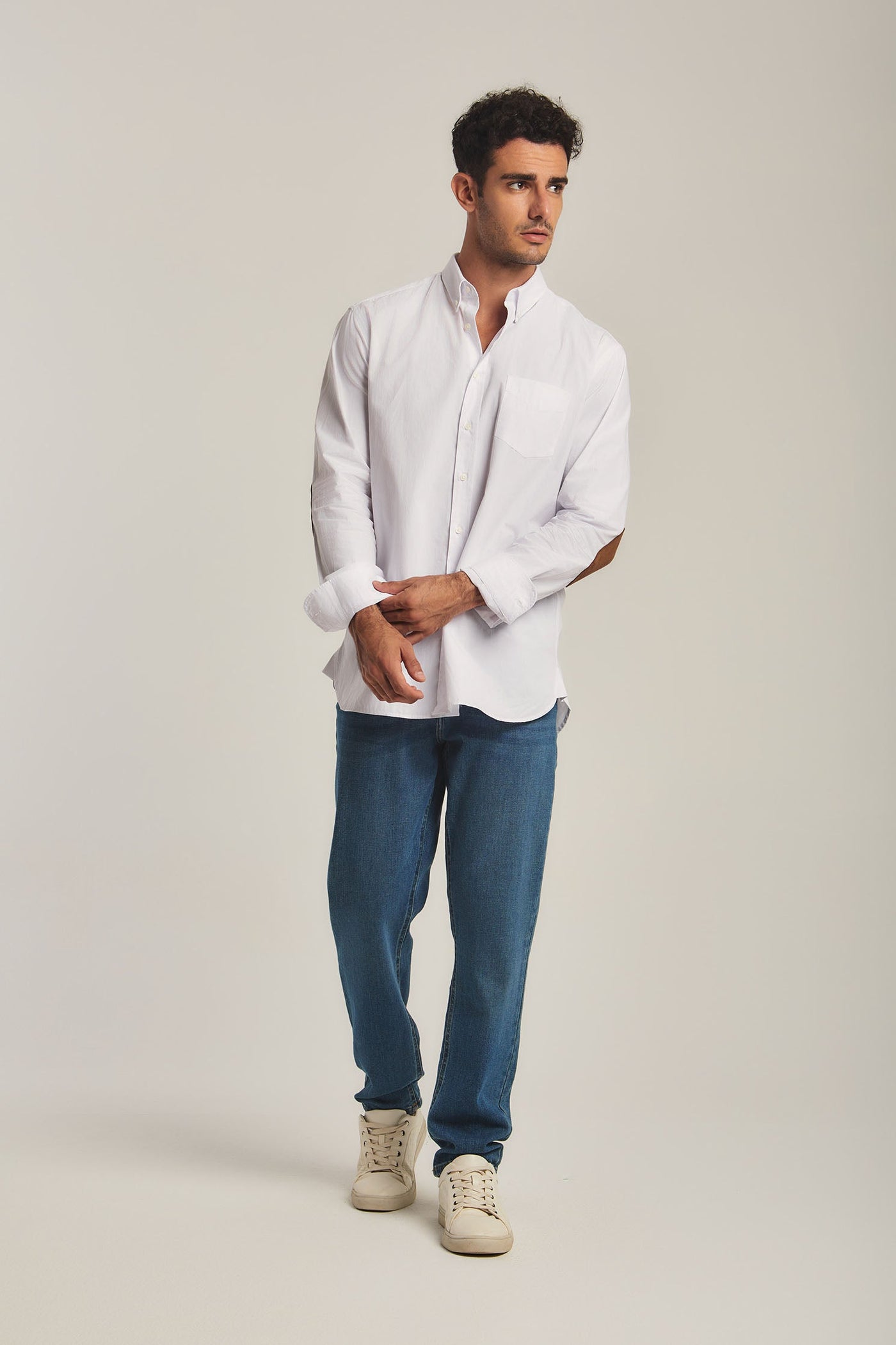 Shirt - Solid - With Elbow Patch