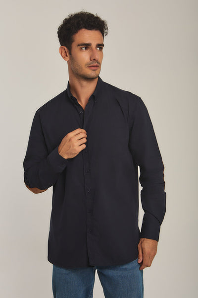 Shirt - Solid - With Elbow Patch