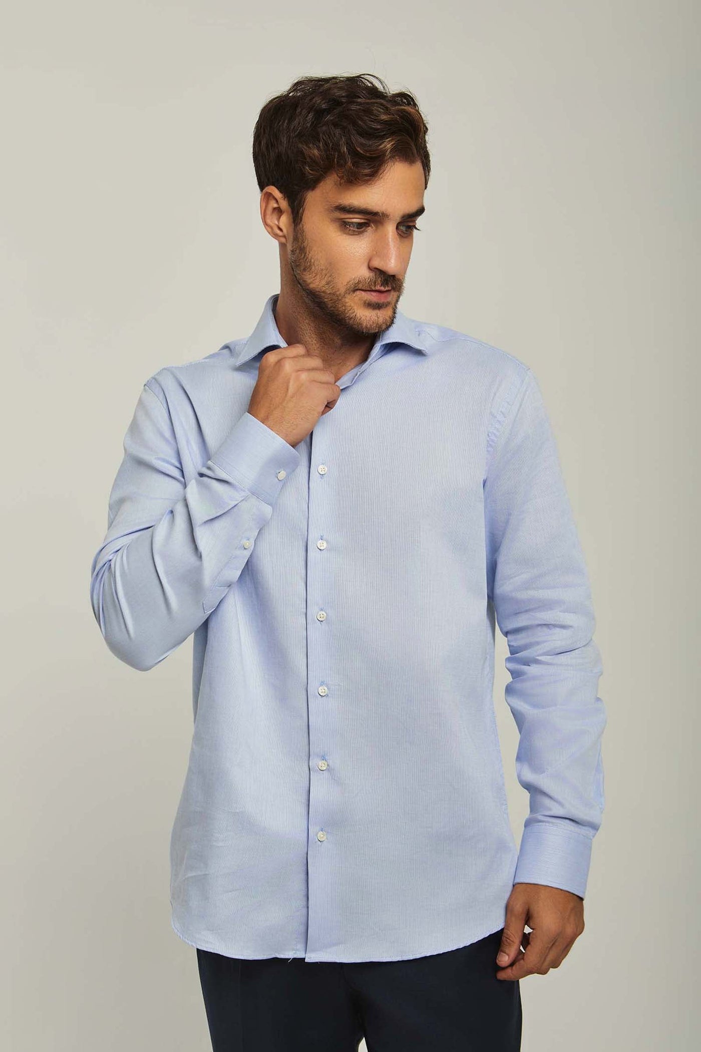Shirt - Plain Pattern - Long Sleeves