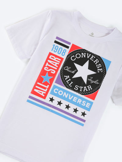 Converse Kids Boys Printed Half Sleeves T-Shirt