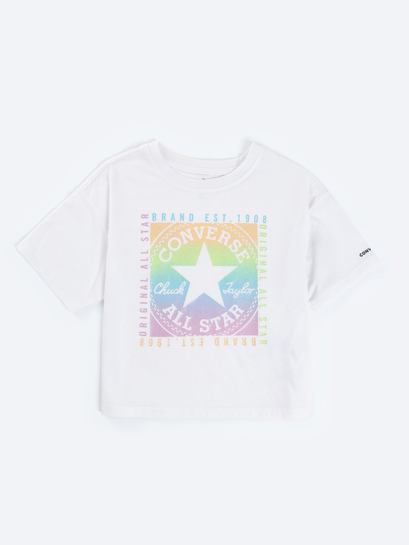 Converse Kids Girls Printed Half Sleeves T-Shirt