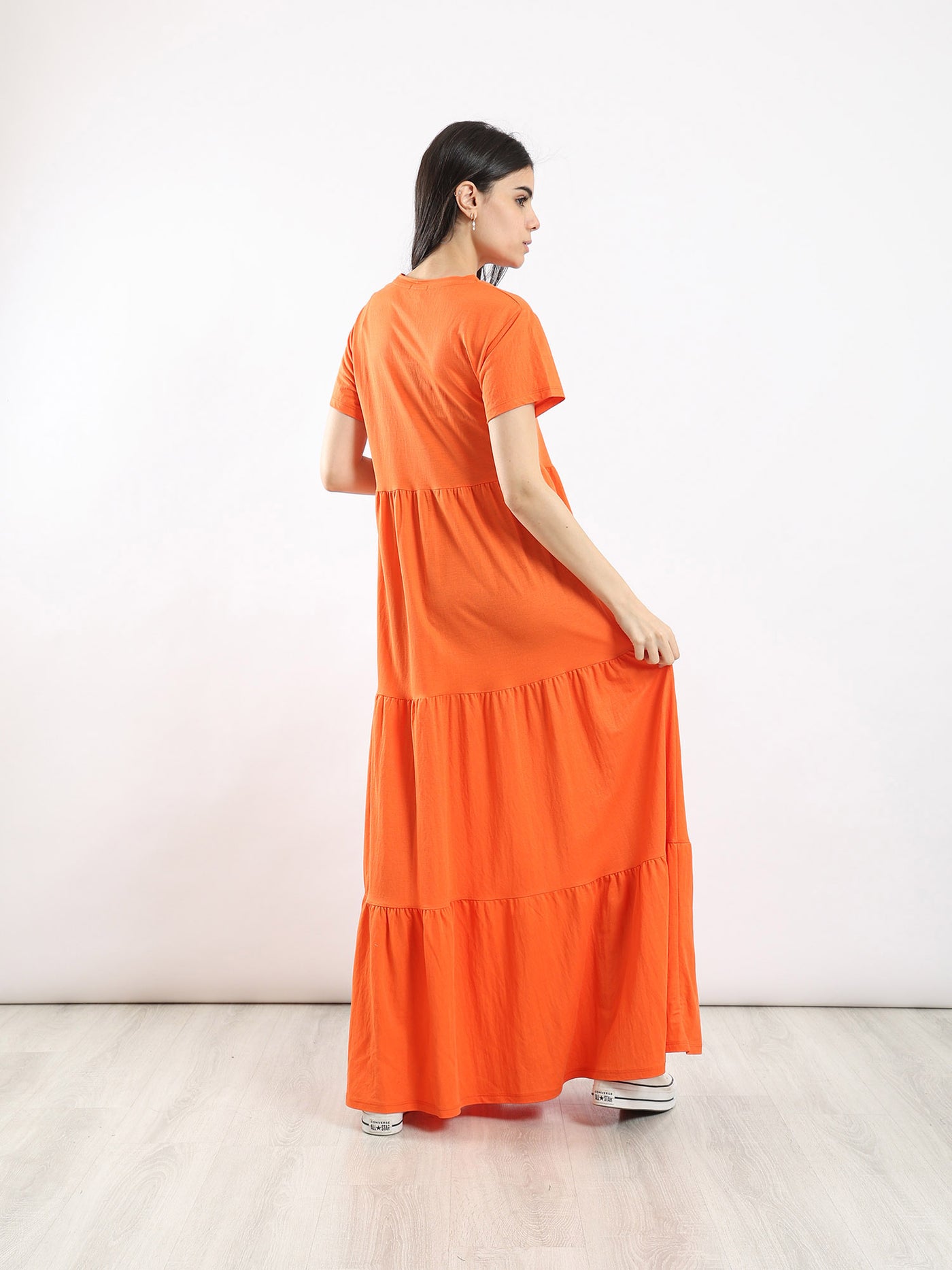 فستان - تصميم كشكشة - نصف كم