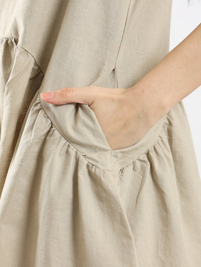 فستان - طول قصير - جيوب جانبية