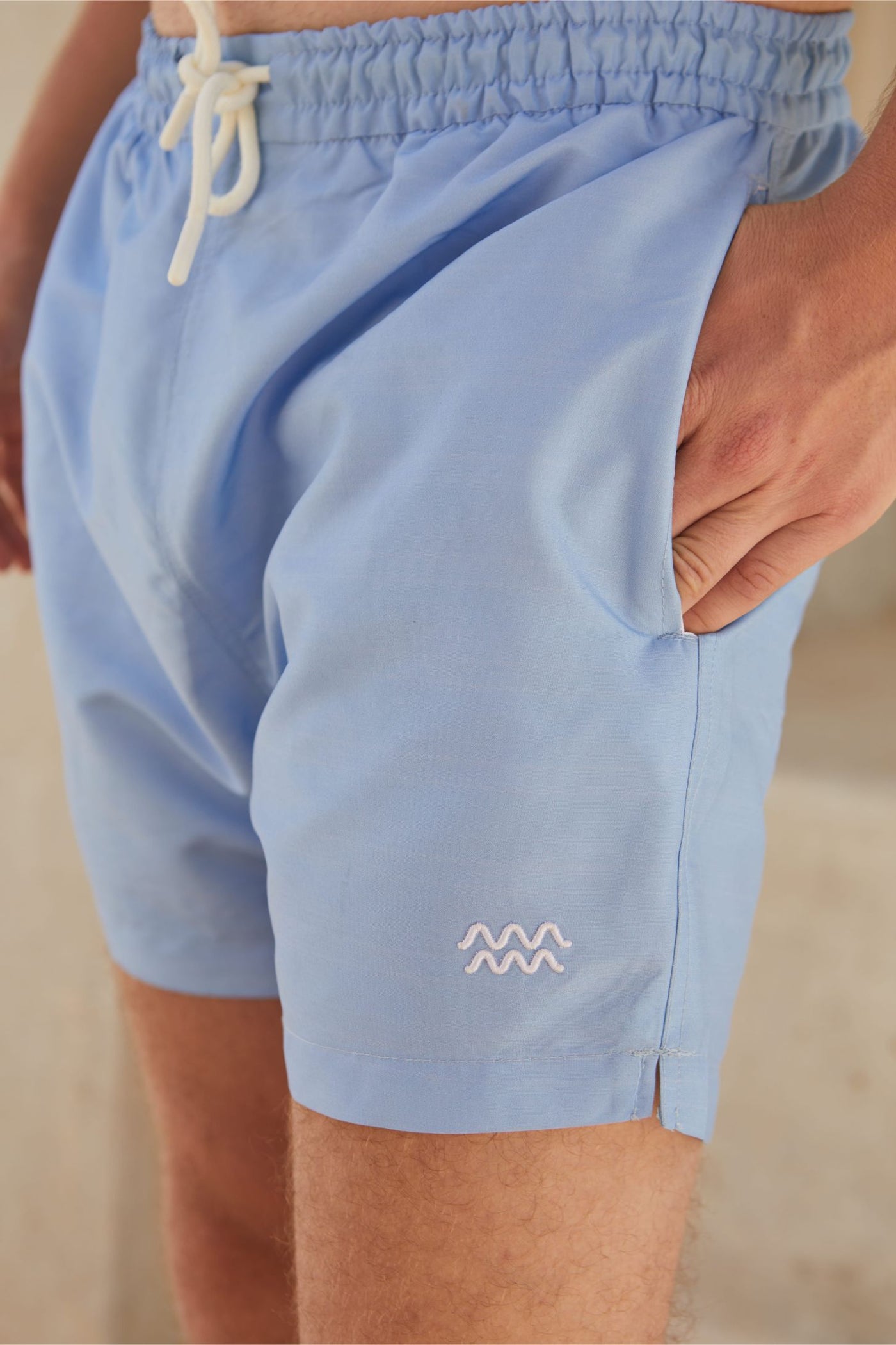 Swim Shorts - Plain - Embroidered Logo