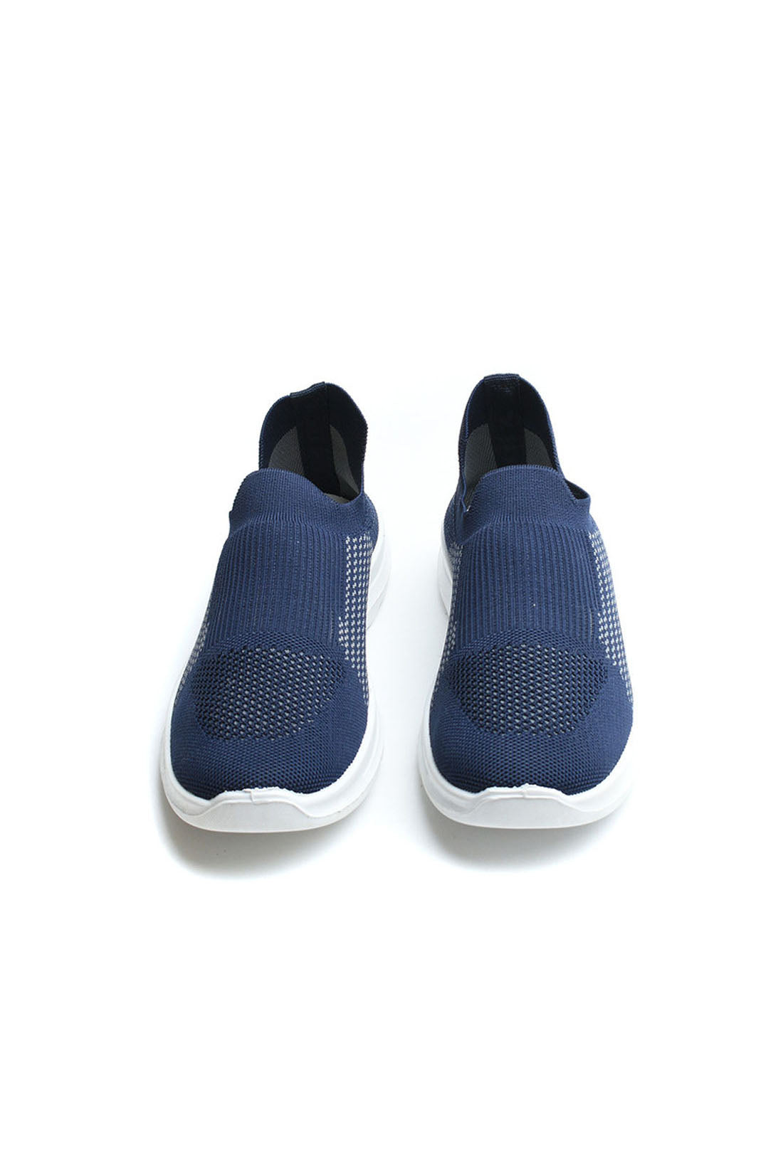 Knit Sneakers - Sportive Canvas Sock - Slip-On - Navy