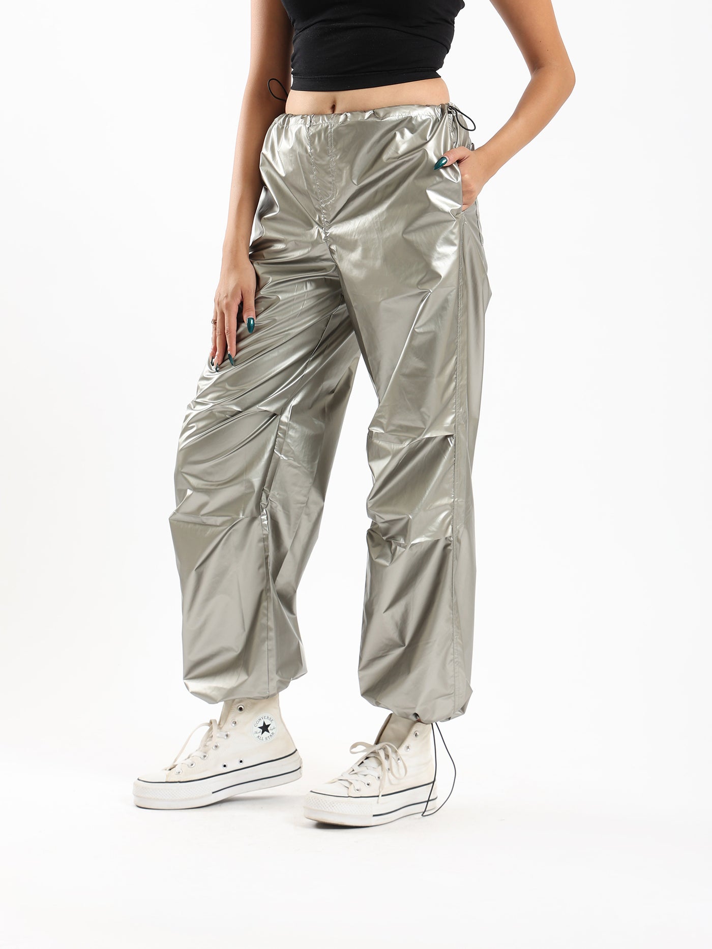 Parachute Pants - Shiny - With Pockets