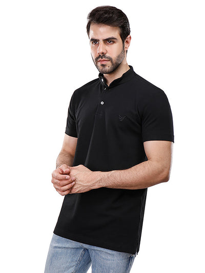 Polo Shirt - Solid - Buttoned Neck