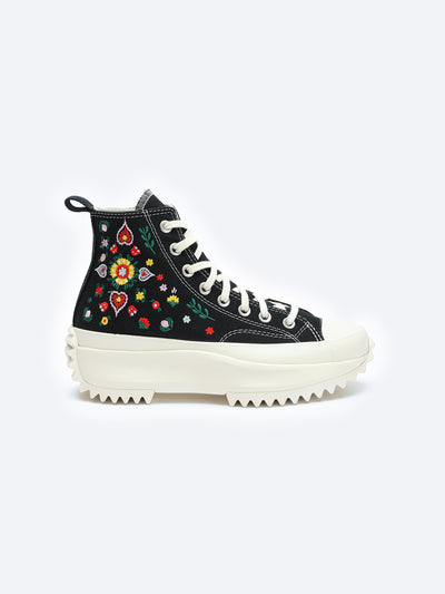 Sneakers - Run Star Hike Hi - Floral Embroidery