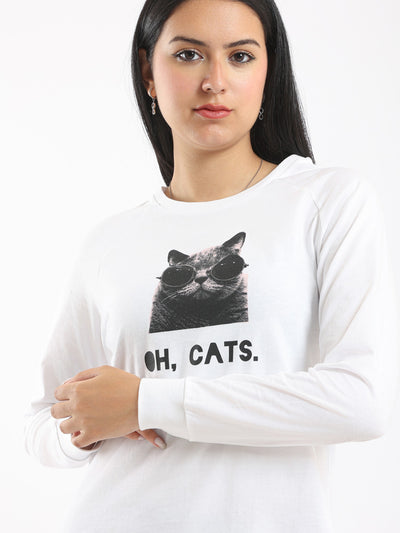T-Shirt - "Oh Cats" - Long Sleeves