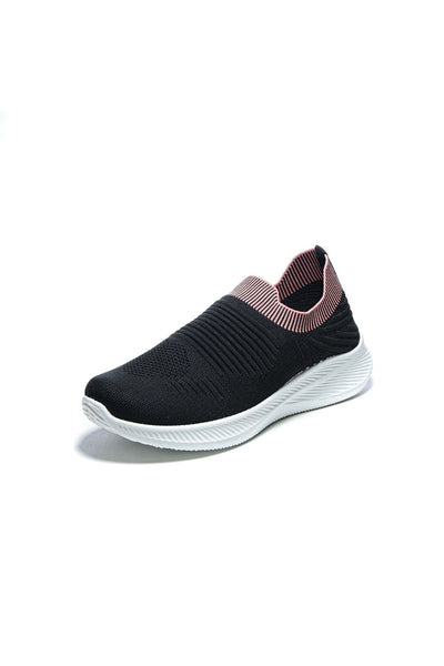 Sock Sneakers - Canvas Material - Slip-On - Black
