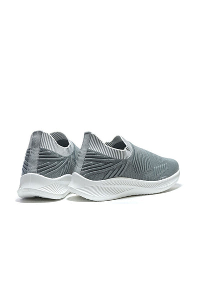 Sock Sneakers - Canvas Material - Slip-On - Grey
