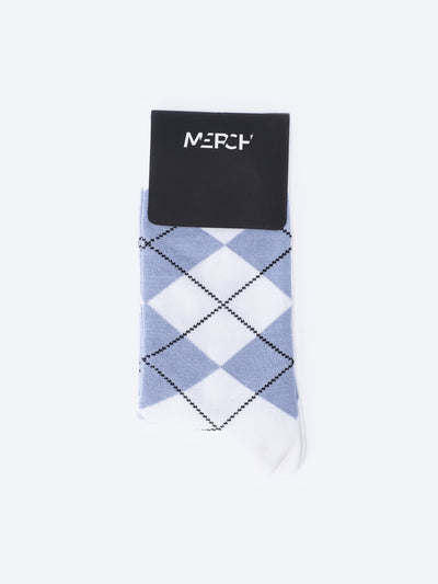 Merch Men's Diamond Pattern Long Socks